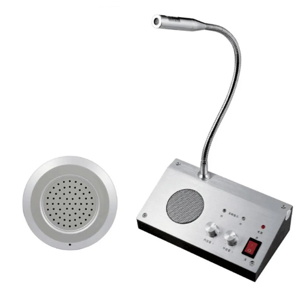9908 Dual-Way Counter Interphone Audio Record Anti-interference Window Intercom System For Bank Hospital Bus Station | Безопасность и