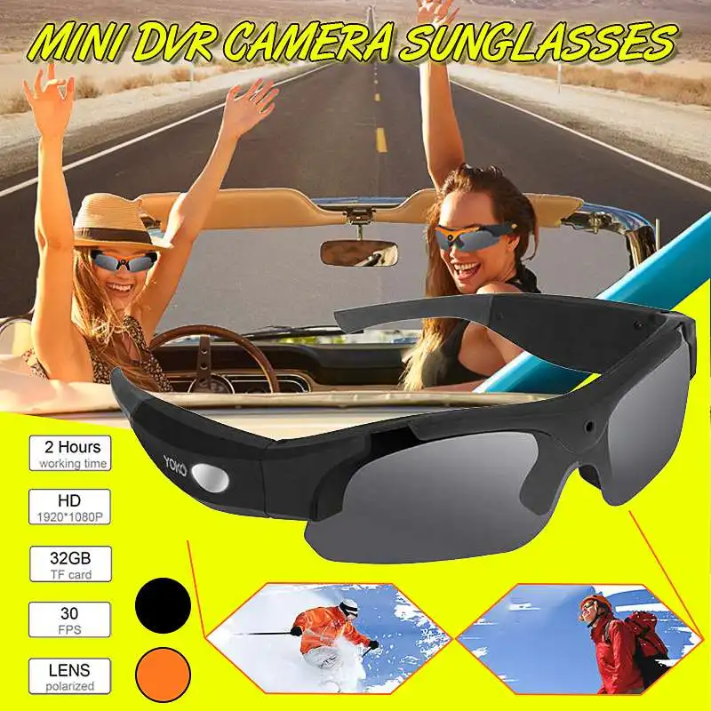 HD 1080P 32GB Mini DVR Camera Smart Glasses Black/Orange Polarized Lens Sunglasses Camera Action Sport Video Sunglasses Glasses
HD 1080P 32GB Mini DVR Camera Smart Glasses Black/Orange Polarized Lens Sunglasses Camera Action Sport Video Sunglasses Glasses
