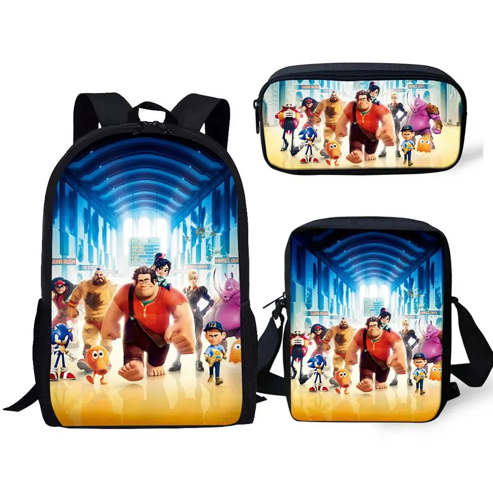 3Pcs/set School Backpack for Boy Girls Wreck It Ralph Bookbag Baby Kids Student Notebook Satchel Daypack Stationery Storage Bag
3Pcs/set School Backpack for Boy Girls Wreck It Ralph Bookbag Baby Kids Student Notebook Satchel Daypack Stationery Storage Bag