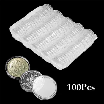 100Pcs 25mm Coin Cases Capsules Holder Applied Clear Portable Round Storage Box Display Container
100Pcs 25mm Coin Cases Capsules Holder Applied Clear Portable Round Storage Box Display Container