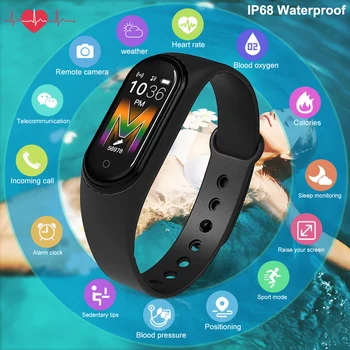 NEW M5 Smart Watch FitnessTracker Call Music Play Smart Bracelet Blood Pressure Heart Rate Monitor Smart Band Wristband
NEW M5 Smart Watch FitnessTracker Call Music Play Smart Bracelet Blood Pressure Heart Rate Monitor Smart Band Wristband