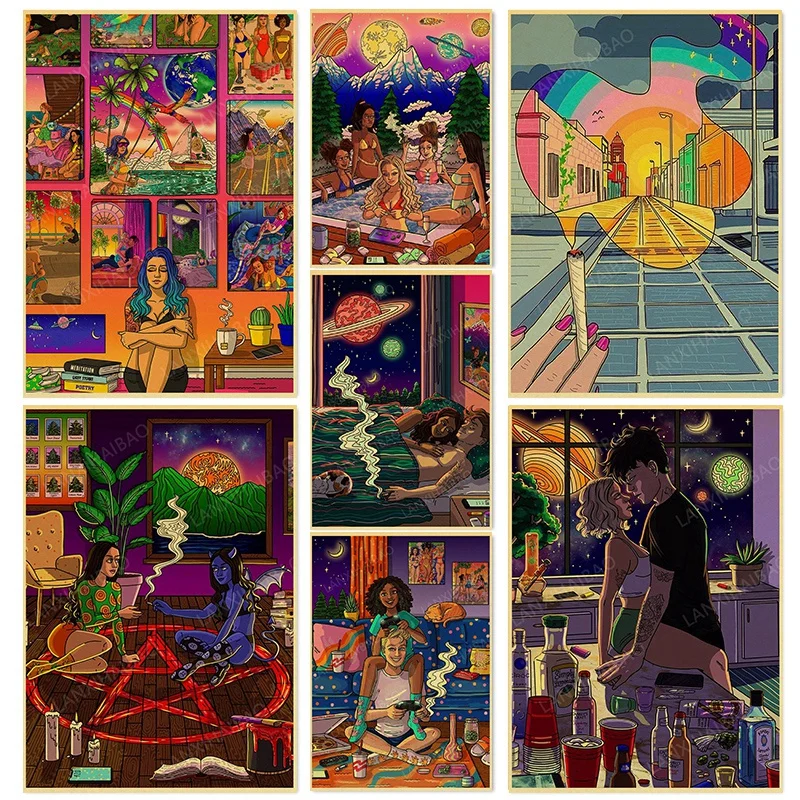 Cartoon Aesthetics Poster Collection Vintage Weed Posters Kraft Paper Sticker Home Room Bar Cafe Decor Gift Wall Painting
Cartoon Aesthetics Poster Collection Vintage Weed Posters Kraft Paper Sticker Home Room Bar Cafe Decor Gift Wall Painting