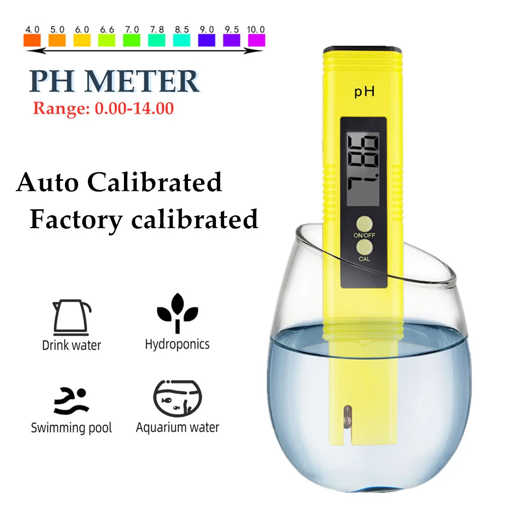PH Meter 0.01PH Tester High Precision Water Quality Testing 0.00-14.00 PH Measure Range Suitable for Aquarium Swimming Pool
PH Meter 0.01PH Tester High Precision Water Quality Testing 0.00-14.00 PH Measure Range Suitable for Aquarium Swimming Pool