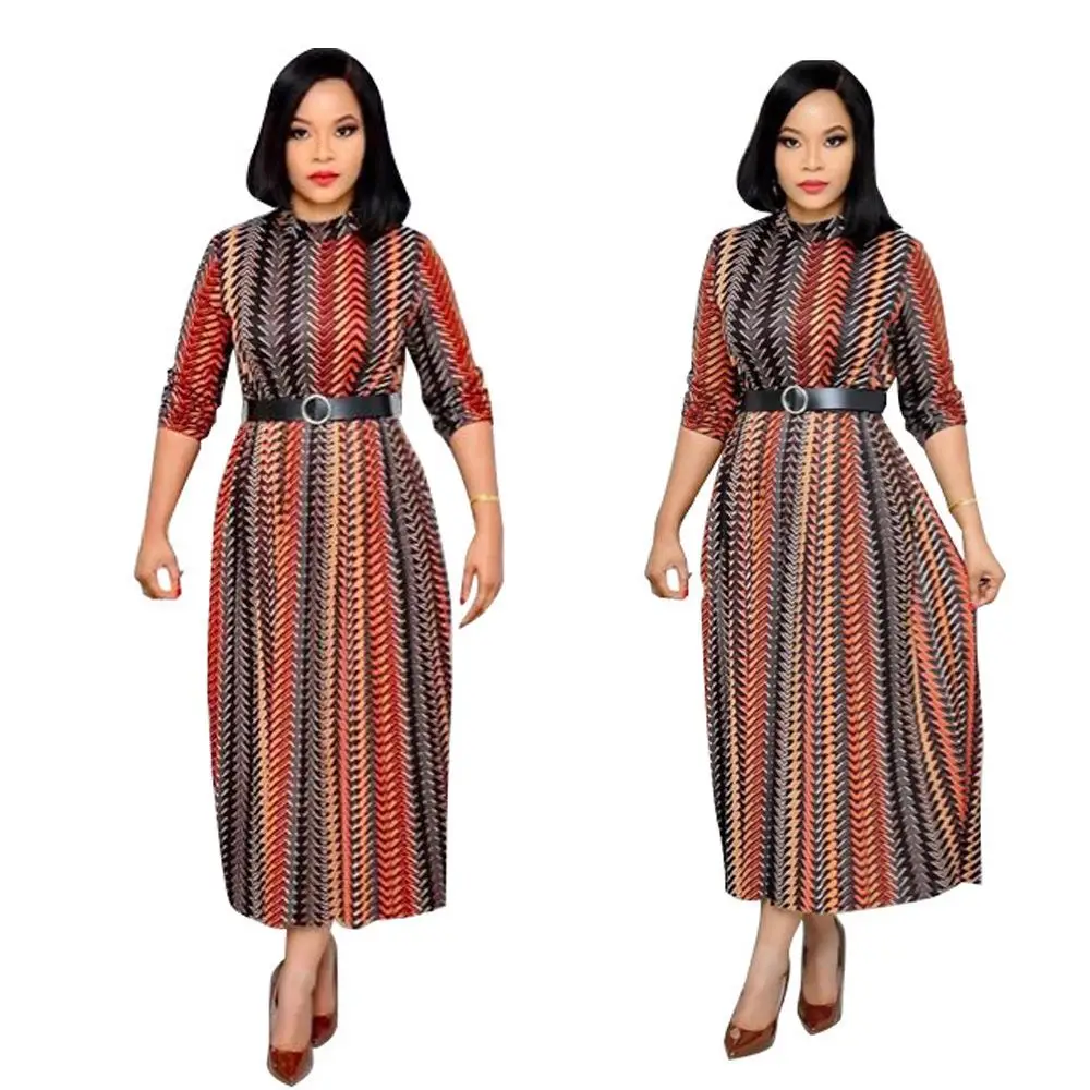 M-2XL 2019 African striped long dress casual plus size maxi dress elegant office work women dress big size winter vestidos
M-2XL 2019 African striped long dress casual plus size maxi dress elegant office work women dress big size winter vestidos