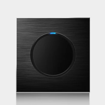 Luxurious 1 Gang 1 Way Random Click On / Off Wall Light Switch With LED Indicator Black Aluminum Metal Panel
Luxurious 1 Gang 1 Way Random Click On / Off Wall Light Switch With LED Indicator Black Aluminum Metal Panel