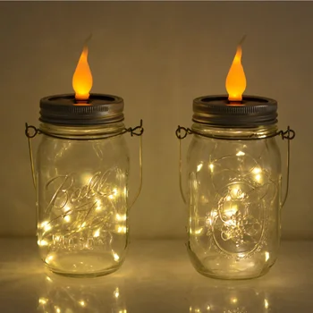 2M 20LEDs Solar Mason Jar Lights Candle Lights with Hanger Christmas LED Copper Silver String Light for Garden Yard Patio Table
2M 20LEDs Solar Mason Jar Lights Candle Lights with Hanger Christmas LED Copper Silver String Light for Garden Yard Patio Table