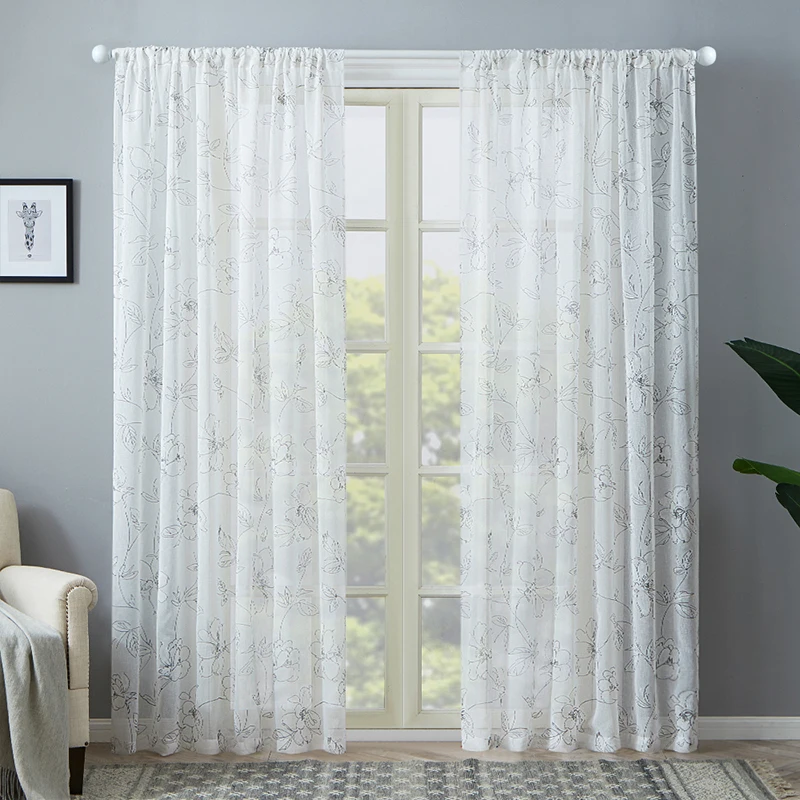 CDIY Modern Floral Tulle Curtains for Living room Bedroom Sheer Curtains Window Screening for Kitchen Drapes Voile Curtain Door
CDIY Modern Floral Tulle Curtains for Living room Bedroom Sheer Curtains Window Screening for Kitchen Drapes Voile Curtain Door