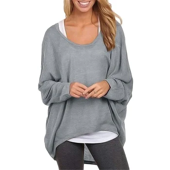 Women Fashion Concise Simple All-match Solid Color Loose Round Collar Long Sleeves T-shirt Sweater 9 Color S-2XL
Women Fashion Concise Simple All-match Solid Color Loose Round Collar Long Sleeves T-shirt Sweater 9 Color S-2XL