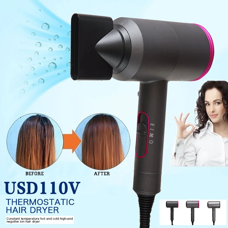 Dry Hair Hair Dryer Blow Drier Durable 2000W 110V Student Blower Electric Appliance Hot Cold Wind Small Home Appliances
Dry Hair Hair Dryer Blow Drier Durable 2000W 110V Student Blower Electric Appliance Hot Cold Wind Small Home Appliances