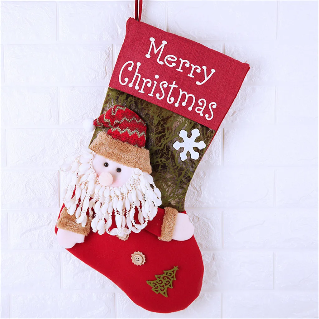 christmas gifts tree ornament stocking santa claus snowman sock