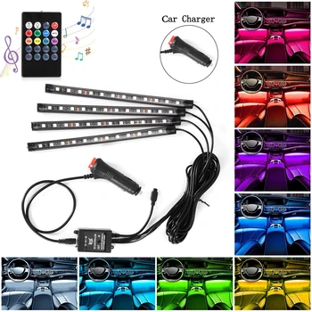 4Pcs Car LED Interior Strip Light SMD5050 Multicolor Neon Floor Atmosphere Decorative Underdash Light with Sound Active Function
4Pcs Car LED Interior Strip Light SMD5050 Multicolor Neon Floor Atmosphere Decorative Underdash Light with Sound Active Function