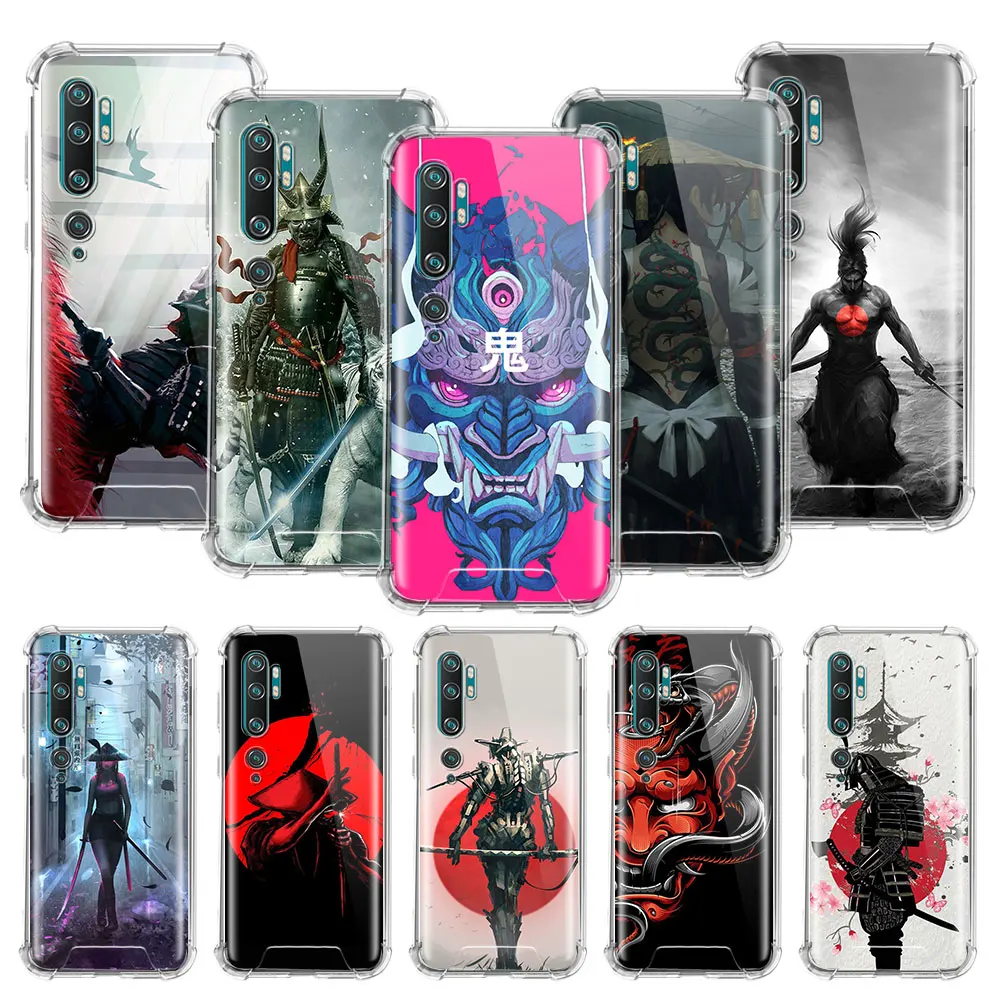 Чехол с маской Samurai Hannya для Xiaomi Mi Note 10 A3 9T CC9 Pro 8 A2 Lite Poco X2 F1 подушка безопасности