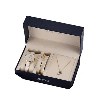 New Style Watch Women's Fashion Trimmed with Gold And Non-Measuring Watch Versatile Bracelet Necklace Combination of Equipment
New Style Watch Women's Fashion Trimmed with Gold And Non-Measuring Watch Versatile Bracelet Necklace Combination of Equipment