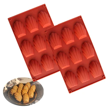 

9 Holes Madeleine Shell 3D Silicone Cake Baking Mold Cake Pan Muffin Cups Cupcake Mould Biscuit Chocolate Madeleine DIY Mold