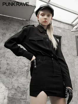 PUNK RAVE Women Gothic Uniform Wind Loose Long-sleeved Shirt Autumn Neutral Wind Rivet Decoration Blouse
PUNK RAVE Women Gothic Uniform Wind Loose Long-sleeved Shirt Autumn Neutral Wind Rivet Decoration Blouse