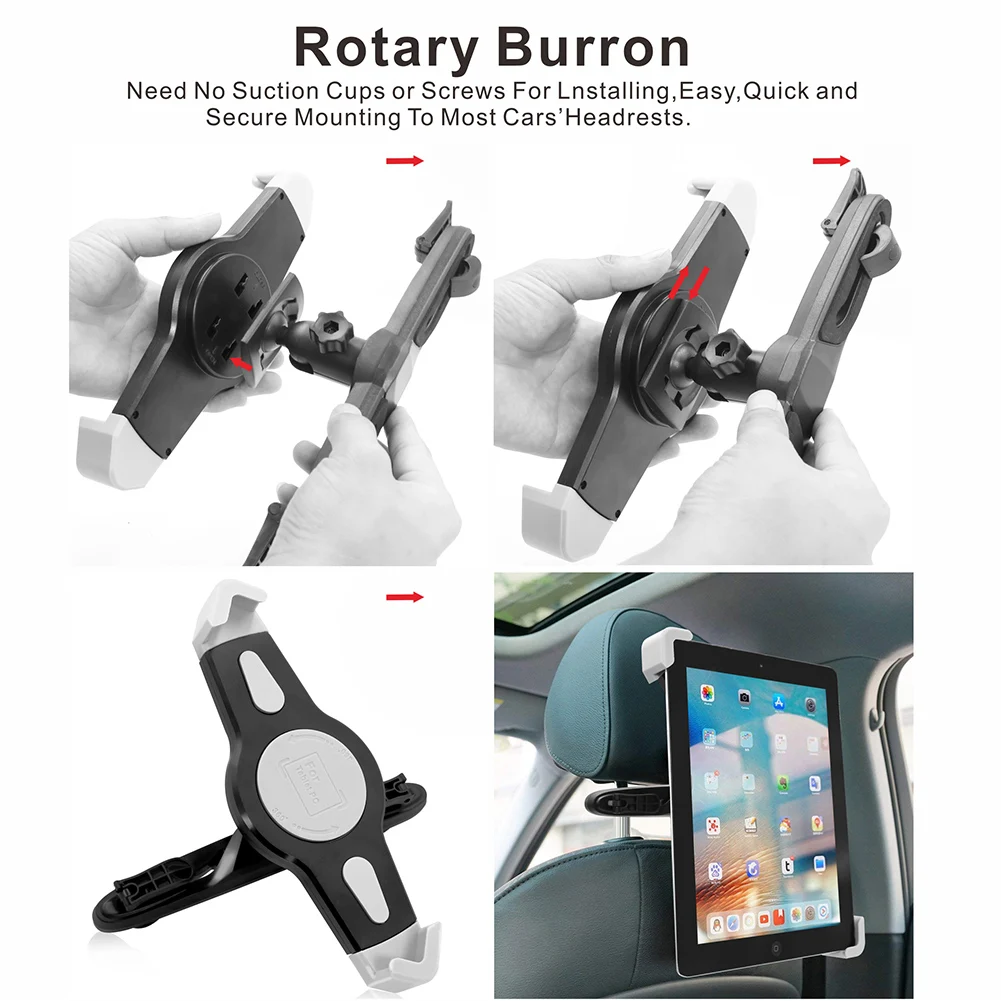 Flexible 360 Degree Rotating for iPad Car Pillow mobile Phone Holder Tablet Stand Back Seat Headrest Mount Bracket 5-11 Inch
Flexible 360 Degree Rotating for iPad Car Pillow mobile Phone Holder Tablet Stand Back Seat Headrest Mount Bracket 5-11 Inch