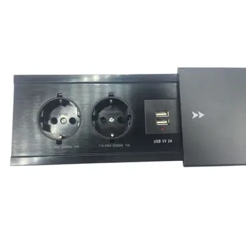 Metal Plate Slide Pattern Hidden 2 Power EU Socket Dual USB Table Desktop Outlet
Metal Plate Slide Pattern Hidden 2 Power EU Socket Dual USB Table Desktop Outlet
