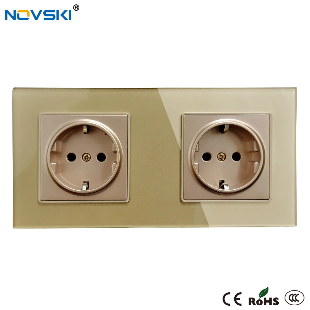 Crystal Glass Panel Electrical Socket Triple German Plug Grounded, 16A EU Standard Quadruple Power Socket, 15 Years Warranty
Crystal Glass Panel Electrical Socket Triple German Plug Grounded, 16A EU Standard Quadruple Power Socket, 15 Years Warranty
