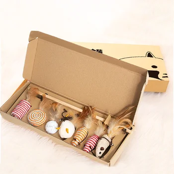 Pet Cat Mouse Tease Toy Kitten Interactive Cat Toy Catcher Tease Stick Wooden Cat Fish Toy Pet Supplies 7 Piece Set 
Pet Cat Mouse Tease Toy Kitten Interactive Cat Toy Catcher Tease Stick Wooden Cat Fish Toy Pet Supplies 7 Piece Set