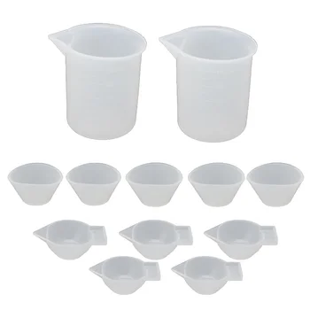 12Pcs Silicone Mixing Measuring Cups UV Resin Mold DIY Casting Jewelry Tool Kit 
12Pcs Silicone Mixing Measuring Cups UV Resin Mold DIY Casting Jewelry Tool Kit