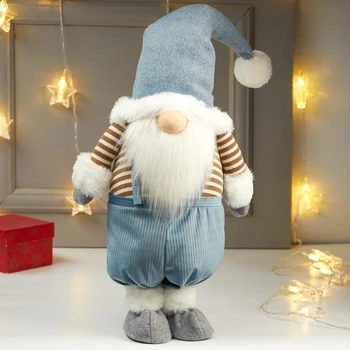 Interior doll "Grandfather in a blue cap and striped jacket" 66x15x25 cm 4822648
Interior doll "Grandfather in a blue cap and striped jacket" 66x15x25 cm 4822648