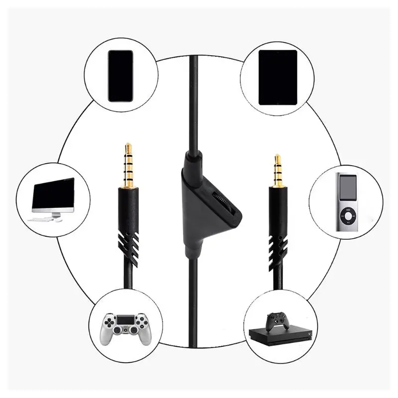 Earphone Cable Audios Line Cord with Tuning Volume Control Function for Lo-gitech As-tro A10 A40 A40tr Headset
Earphone Cable Audios Line Cord with Tuning Volume Control Function for Lo-gitech As-tro A10 A40 A40tr Headset