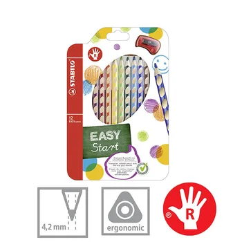 STABILO EASYcolors Colouring Pencils for Right-Handers Comfortable Grip with Sharpener - Assorted Colours (Wallet of 12)
STABILO EASYcolors Colouring Pencils for Right-Handers Comfortable Grip with Sharpener - Assorted Colours (Wallet of 12)