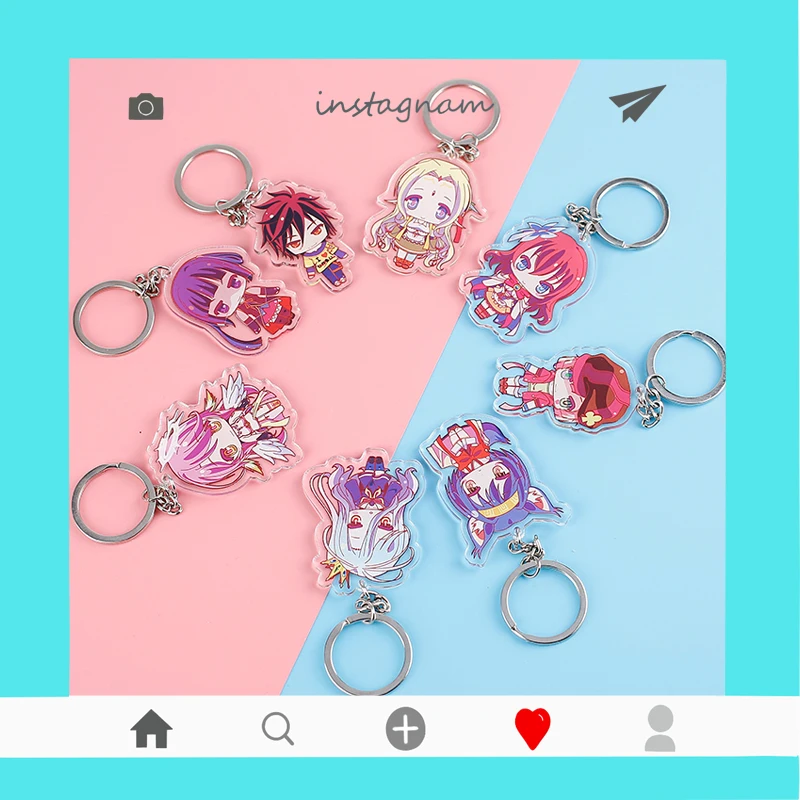 No game no life cartoon acrylic keychain Sora Shiro cute funny pendant men women keyring brelok do kluczy llaveros kids toy gift
No game no life cartoon acrylic keychain Sora Shiro cute funny pendant men women keyring brelok do kluczy llaveros kids toy gift