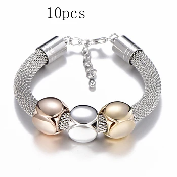 10pcs Bracelets & Bangles Silver Color Cube Charm Bracelets Mesh Metal Hollow Jewelry For Women Christmas Gifts B219 10pcs
10pcs Bracelets & Bangles Silver Color Cube Charm Bracelets Mesh Metal Hollow Jewelry For Women Christmas Gifts B219 10pcs