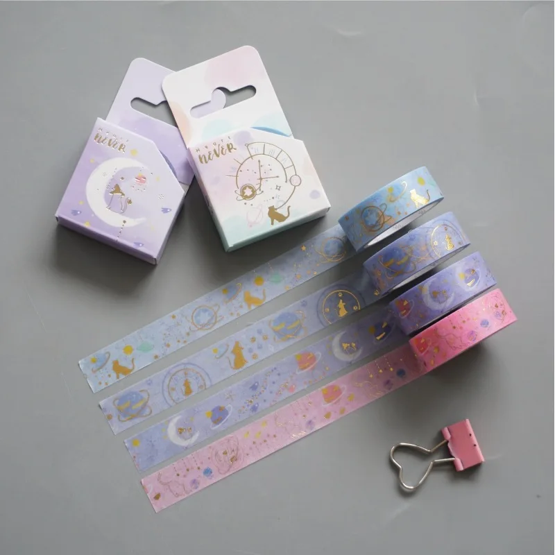 1.5cm Clock Moon Planet Gilding Bullet Journal Washi Tape Adhesive Tape DIY Scrapbooking Sticker Label Masking Tape
1.5cm Clock Moon Planet Gilding Bullet Journal Washi Tape Adhesive Tape DIY Scrapbooking Sticker Label Masking Tape