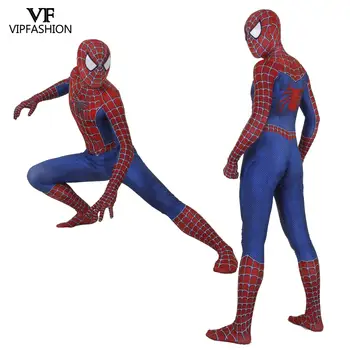 

VIP FASHION Halloween Adult Spider 3D Printed Compression Suits Cosplay Superhero BodyBuilding Clothing For Men&Women With Mask