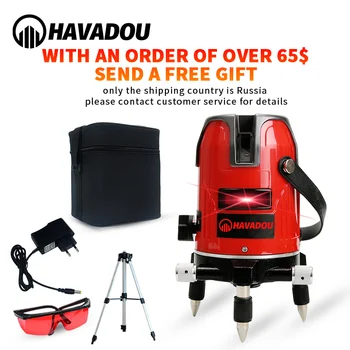 HAVADOU 5 Lines 6 Points Laser Levels 360°Self Leveling Laser Levels No Including Battery+Tripod Adjustable Height Self
HAVADOU 5 Lines 6 Points Laser Levels 360°Self Leveling Laser Levels No Including Battery+Tripod Adjustable Height Self