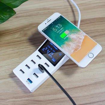 8 ports Quick Charge3.0 USB charger Led display 8A multiple wall adapter HUB adapter socket for mobile phone xiaomi huawei samsu
8 ports Quick Charge3.0 USB charger Led display 8A multiple wall adapter HUB adapter socket for mobile phone xiaomi huawei samsu