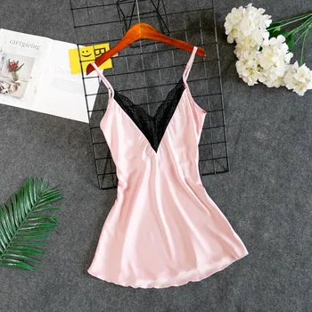 New Fashion Plus Size Women Lace Satin Silk Sleepwear Deep Exquisite V-Neck Sleevesless Lingerie Nightdress For Female Underwear
New Fashion Plus Size Women Lace Satin Silk Sleepwear Deep Exquisite V-Neck Sleevesless Lingerie Nightdress For Female Underwear