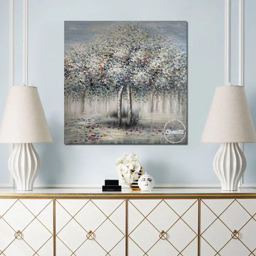 100% Handmade Colorful Tree Wall Decor for Room Decor, Canvas Birch Tree Picture, Modern Colorful Oil Paintings, No Framed
100% Handmade Colorful Tree Wall Decor for Room Decor, Canvas Birch Tree Picture, Modern Colorful Oil Paintings, No Framed