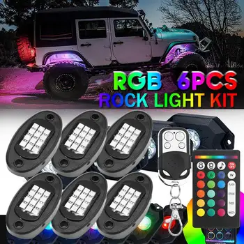NEW 6 In 1 LED Rock Light Under Body Light RGB Car Atmosphere Lamp bluetooth Offroad Pickup SUV ATV Truck Rock Lamp
NEW 6 In 1 LED Rock Light Under Body Light RGB Car Atmosphere Lamp bluetooth Offroad Pickup SUV ATV Truck Rock Lamp