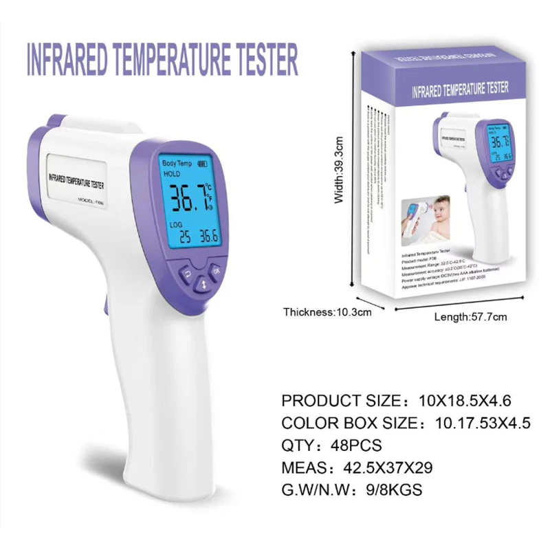 LED Full Screen Thermometer Baby Digital Smart Body Forehead Thermometer Infrared Instant Measure Temperature Fever Thermometer
LED Full Screen Thermometer Baby Digital Smart Body Forehead Thermometer Infrared Instant Measure Temperature Fever Thermometer
