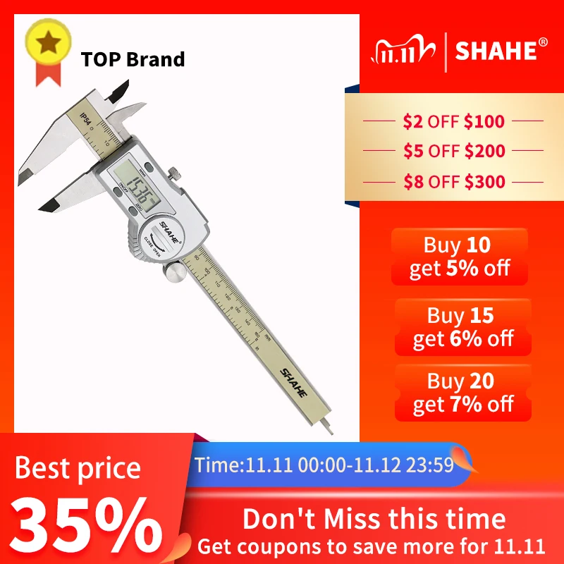 Free Shipping Good Quality High Accuracy IP54 Waterproof Digital Vernier Caliper Measuring tool 0.01mm 5110-150
Free Shipping Good Quality High Accuracy IP54 Waterproof Digital Vernier Caliper Measuring tool 0.01mm 5110-150