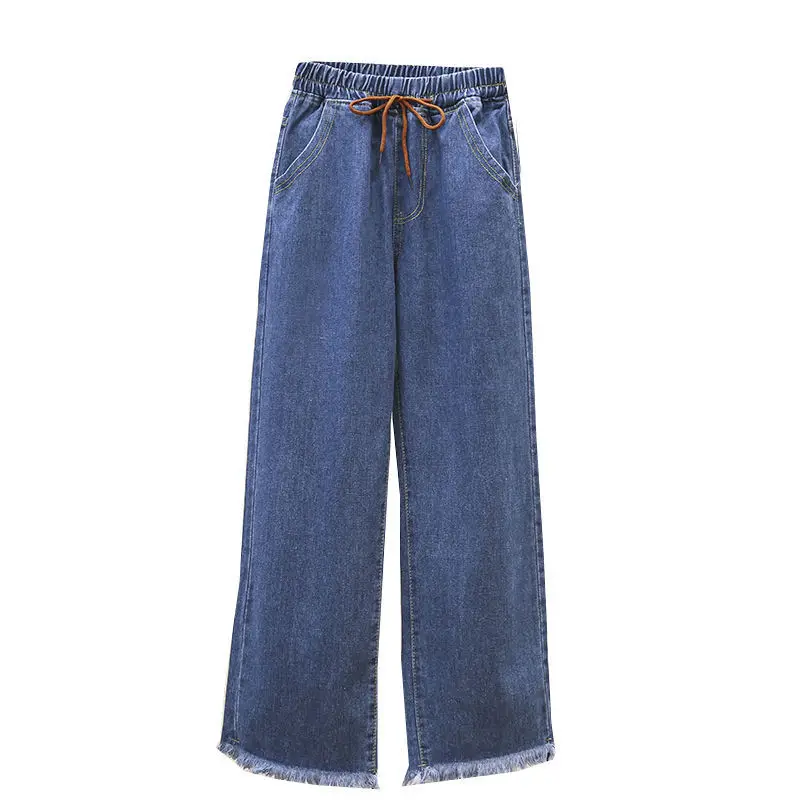 Jeans Women's 2023Spring And Autumn New Retro Frayed Loose Nine-Point Cowboy Female Elastic Waist Denim Wide Leg Pants Lady L598
Jeans Women's 2023Spring And Autumn New Retro Frayed Loose Nine-Point Cowboy Female Elastic Waist Denim Wide Leg Pants Lady L598