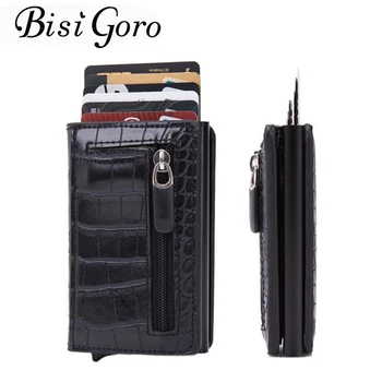 BISI GORO 2020 New Arrival PU Leather Smart Wallet Anti-theft RFID Blocking Card Case Aluminum Box Card Holder Men And Women
BISI GORO 2020 New Arrival PU Leather Smart Wallet Anti-theft RFID Blocking Card Case Aluminum Box Card Holder Men And Women