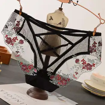 2020 Women Sexy See-Through Mesh Sheer Lace Panties Ladies Underwear Woman Transparent Low-Rise Cotton Briefs Intimates Hot Sale
2020 Women Sexy See-Through Mesh Sheer Lace Panties Ladies Underwear Woman Transparent Low-Rise Cotton Briefs Intimates Hot Sale