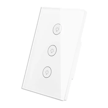 WiFi Smart Wall Touch Light Switch Glass Panel Wireless Remote Control by APP Anywhere Compatible with Alexa,Timing Function
WiFi Smart Wall Touch Light Switch Glass Panel Wireless Remote Control by APP Anywhere Compatible with Alexa,Timing Function