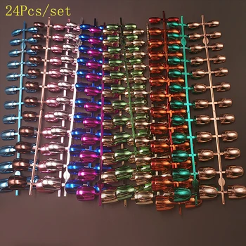 Nail Tips 24pcs UV Metal Plated Short False Nails Full Cover Stiletto Coffin Fake Nails Tips Nail Art Decorations Nail Makeup
Nail Tips 24pcs UV Metal Plated Short False Nails Full Cover Stiletto Coffin Fake Nails Tips Nail Art Decorations Nail Makeup