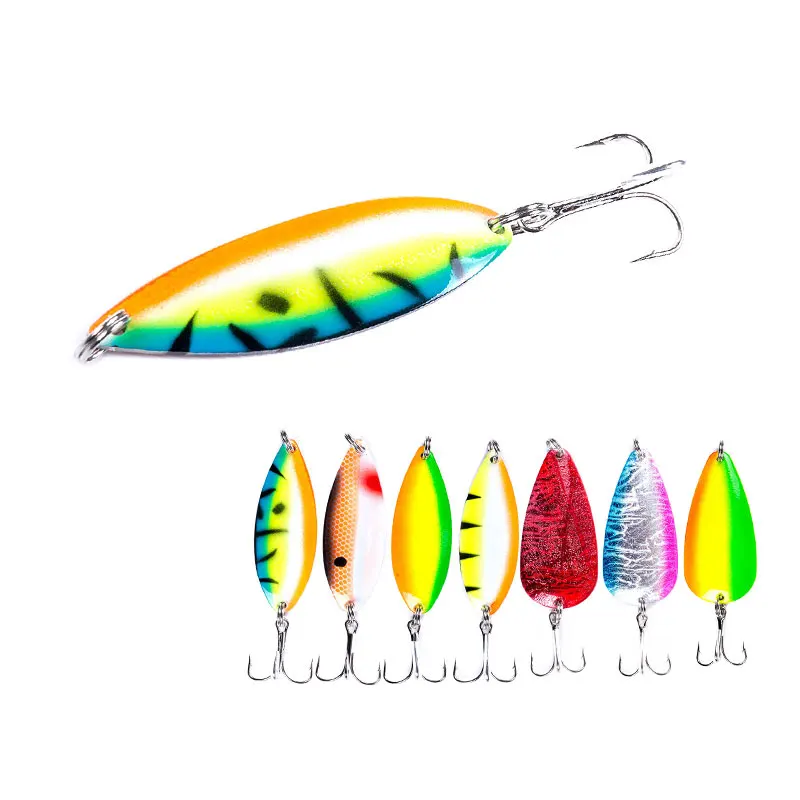 

18g/25g Metal Spinner Spoon Fishing Lure Hard Baits Colorful Sequins Noise Paillette Treble Hook Tackle
