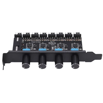 PC 8 Channels Fan Hub 4 Knob Cooling Fan Speed Controller for CPU Case HDD VGA PWM Fan PCI Bracket 12V Fan Control Power Supply
PC 8 Channels Fan Hub 4 Knob Cooling Fan Speed Controller for CPU Case HDD VGA PWM Fan PCI Bracket 12V Fan Control Power Supply