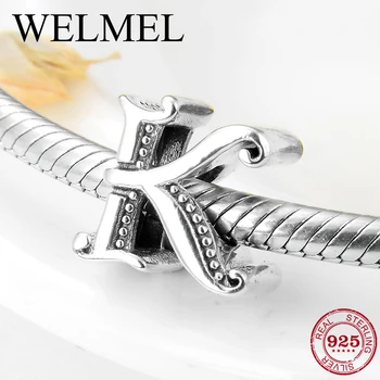 925 Sterling Silver Delicate Letter Beads K Alphabet Fit Original Pandora charm Bracelet DIY Accessories Jewelry Making
925 Sterling Silver Delicate Letter Beads K Alphabet Fit Original Pandora charm Bracelet DIY Accessories Jewelry Making