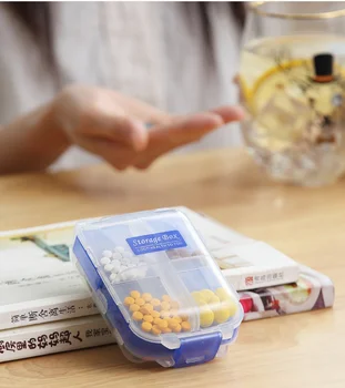 Moisture Proof Sealed Pill Box Multi Grid Pill Box Portable Mini One Week Small Pill Box Storage Pill Drug Box(10 boxes)
Moisture Proof Sealed Pill Box Multi Grid Pill Box Portable Mini One Week Small Pill Box Storage Pill Drug Box(10 boxes)
