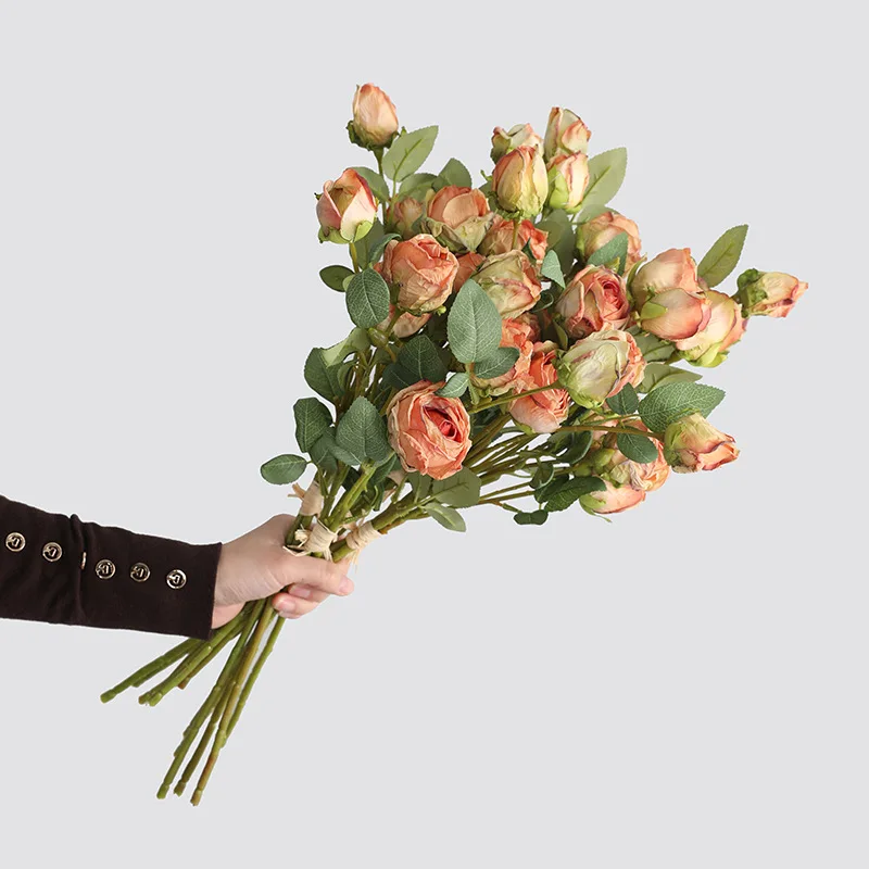 3branch/lot Distressed Cream Rose Artificial Flower Bouquet for Home Floral Arrangement Wedding Layout Decoration
3branch/lot Distressed Cream Rose Artificial Flower Bouquet for Home Floral Arrangement Wedding Layout Decoration