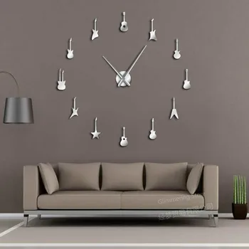 Guitar Variety Music DIY Giant Wall Clock Music Room Decor Frameless Big Needles Large Wall Clock Rock n Roll Guitar Wall Watch
Guitar Variety Music DIY Giant Wall Clock Music Room Decor Frameless Big Needles Large Wall Clock Rock n Roll Guitar Wall Watch