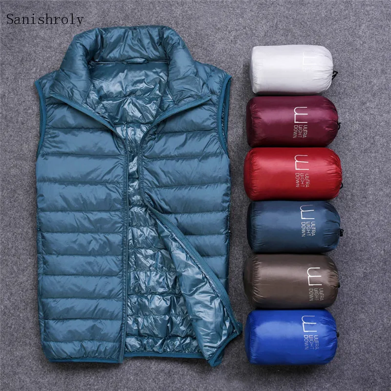 Autumn Winter Male Sleeveless Waistcoat Coat Ultra Light 90% White Duck Down Vest Men Stand Collar Tank Jacket Outwear Plus Size
Autumn Winter Male Sleeveless Waistcoat Coat Ultra Light 90% White Duck Down Vest Men Stand Collar Tank Jacket Outwear Plus Size
